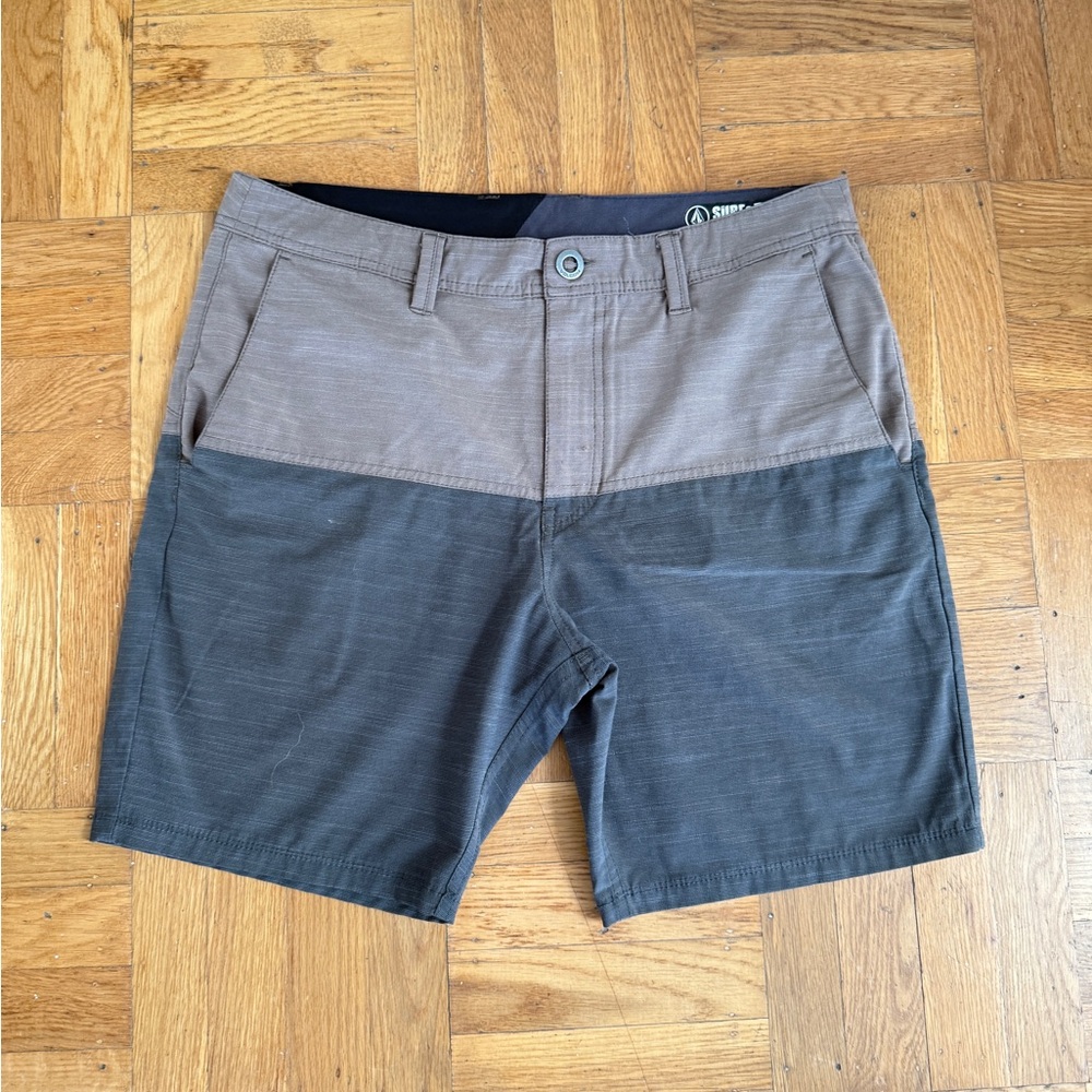 Volcom Hybrid Shorts Brown and Gray Modern Design